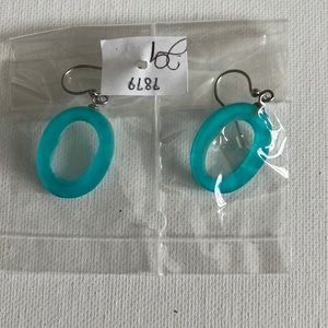 Turquoise translucent earrings